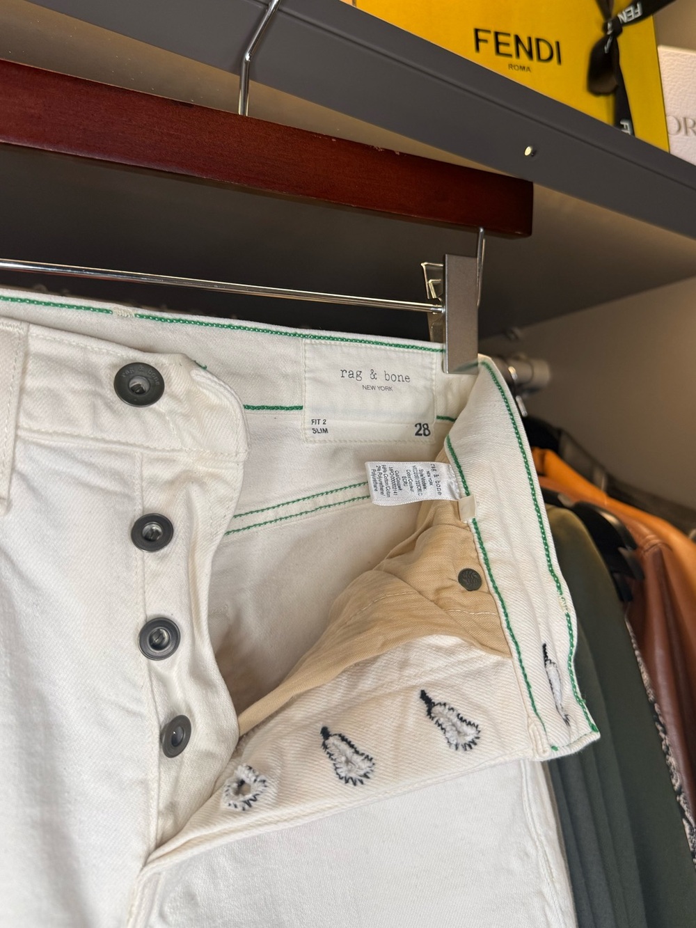Rag & Bone Fit 2 Slim Jeans in Ecru (Men’s) - Picture 3 of 4